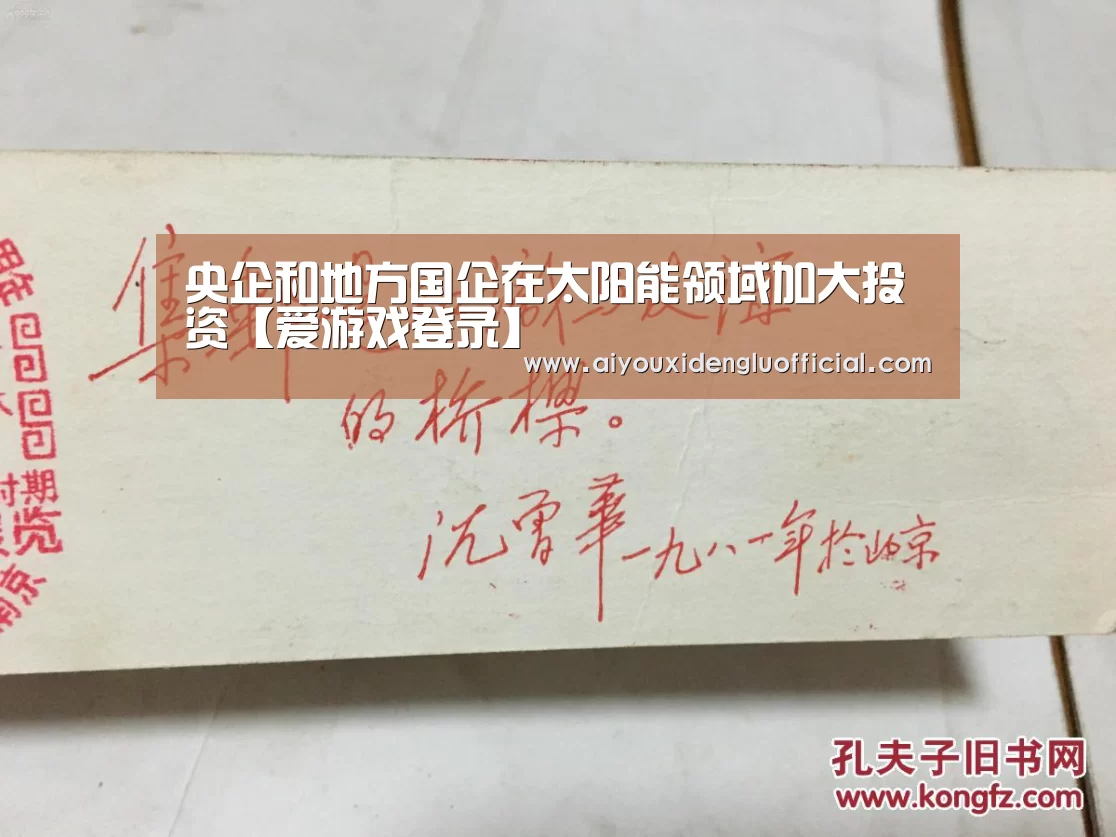 央企和地方国企在太阳能领域加大投资【爱游戏登录】(图1) 爱游戏登录